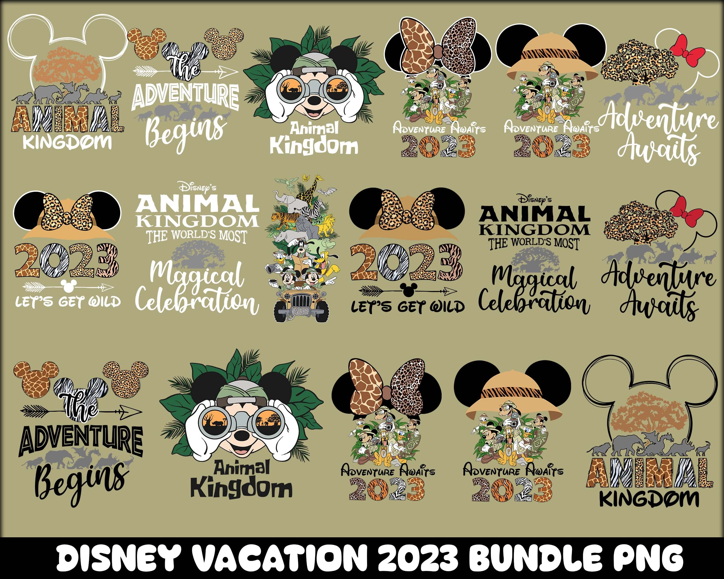 Disney vacation Bundle PNG Files For Sublimation, Mickey And Friends PNG, 2023 Disneyworld PNG.