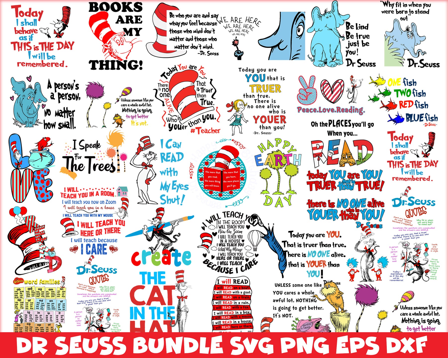 Bundle 19 - Dr Seuss Svg, Cat In The Hat SVG, Dr Seuss Hat SVG, Green