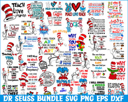 Bundle 8 - Dr Seuss Svg, Cat In The Hat SVG, Dr Seuss Hat SVG, Green E
