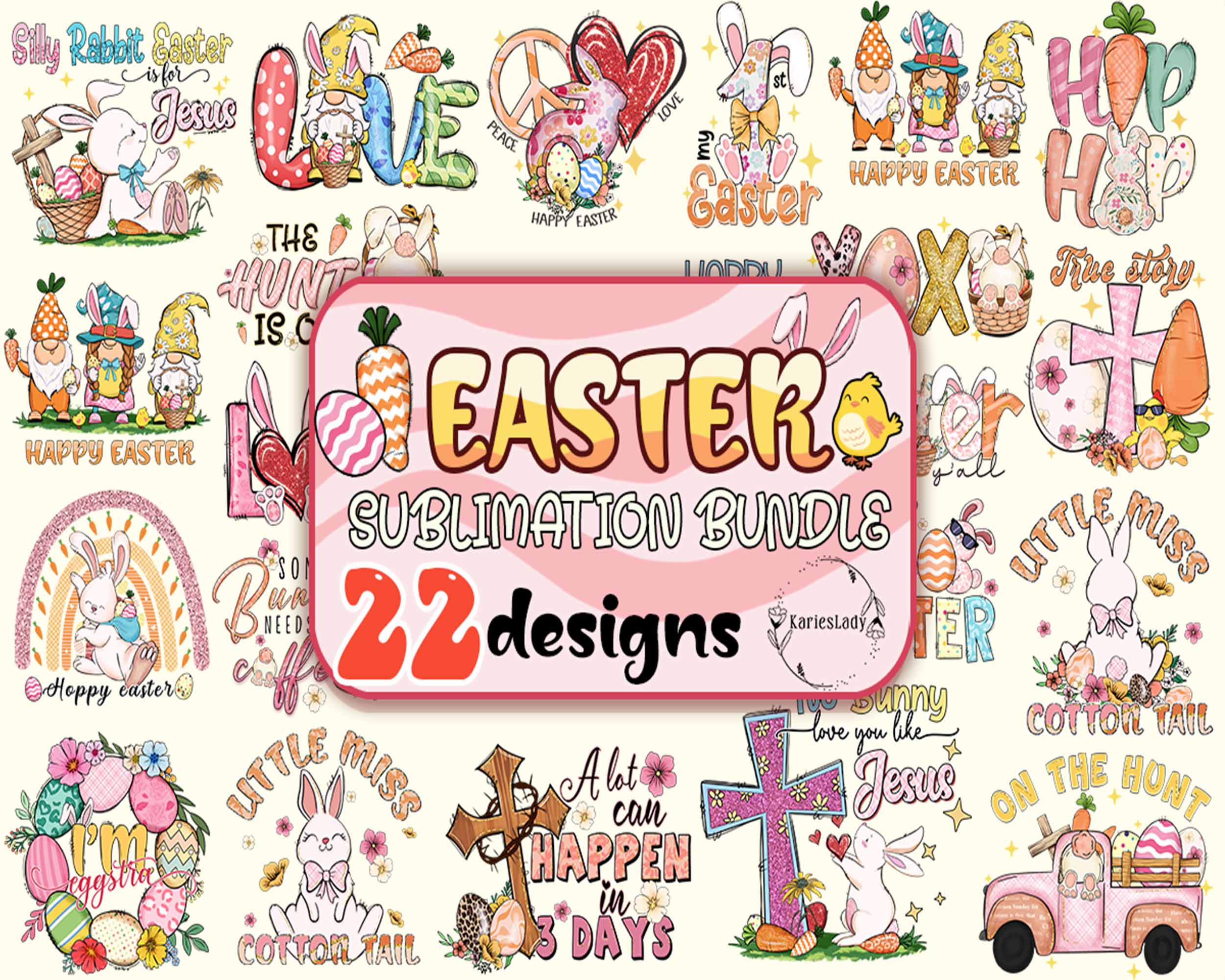 22 Easter PNG,  Easter bundle, Easter eggs png, Funny Easter png, Easter sublimation