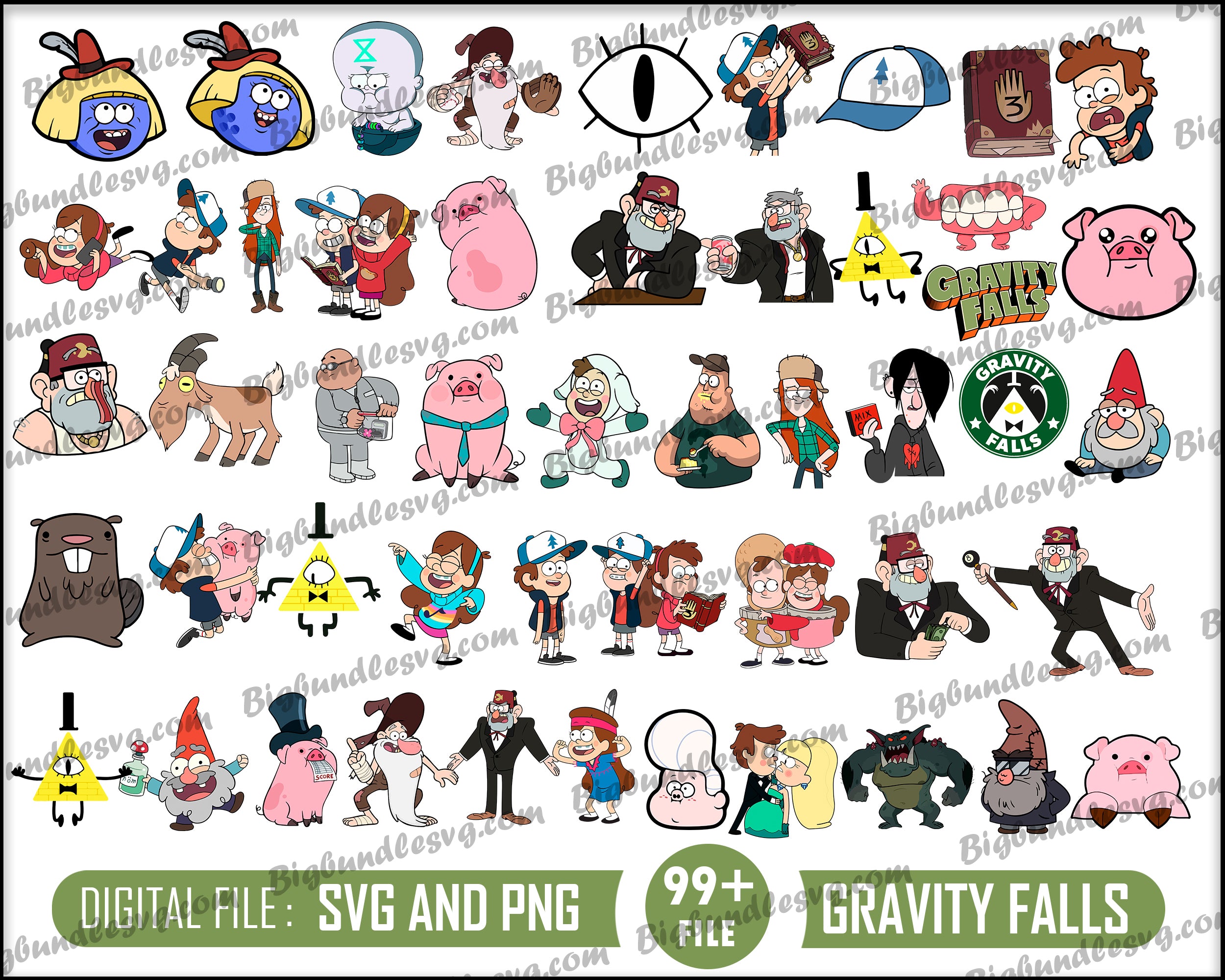Gravity Falls svg bundle - Digital download