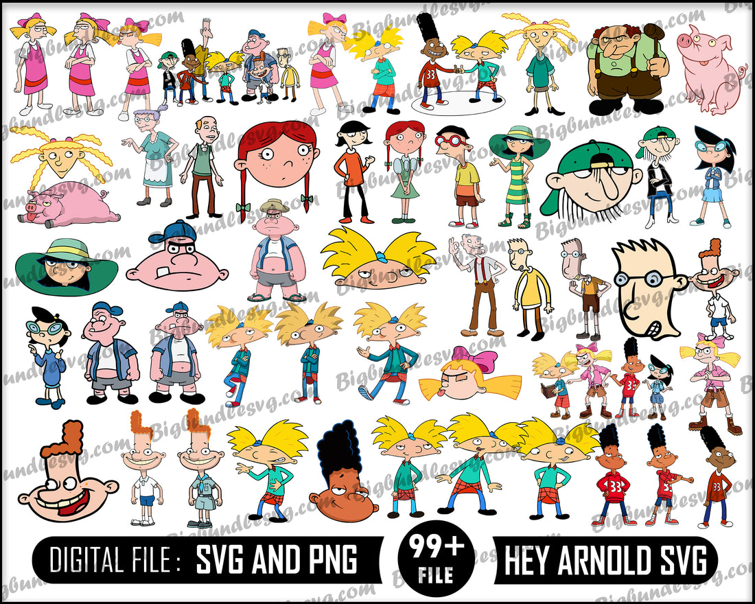Hey Arnold svg bundle - Digital download