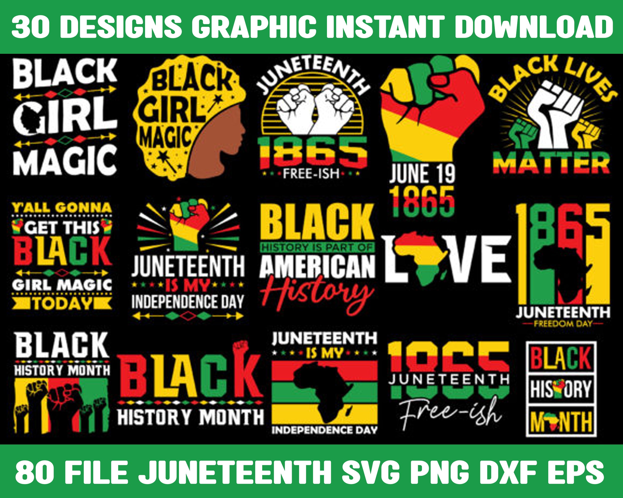 Juneteenth Svg bundle 4 - Digital download