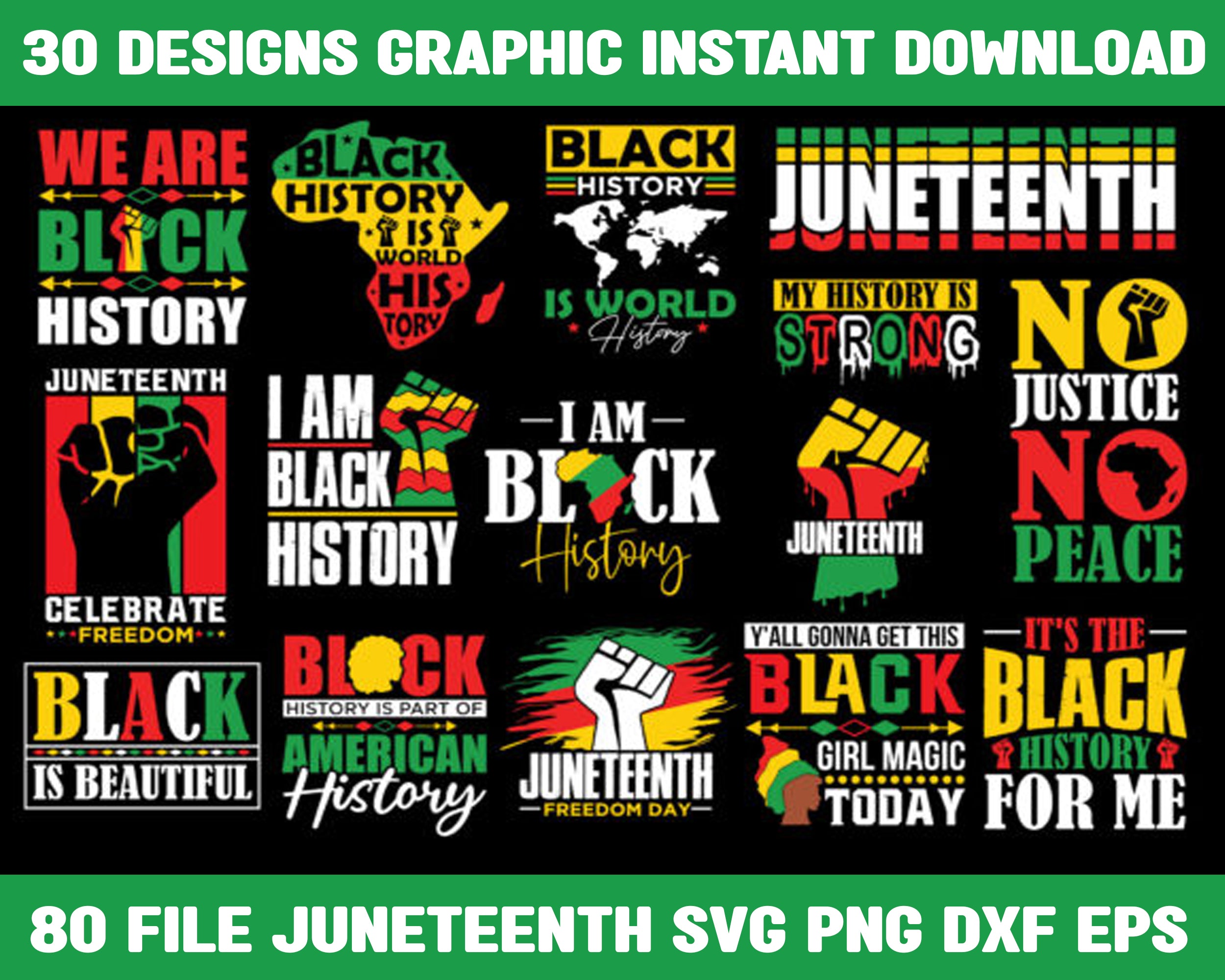 Juneteenth Svg bundle 4 - Digital download