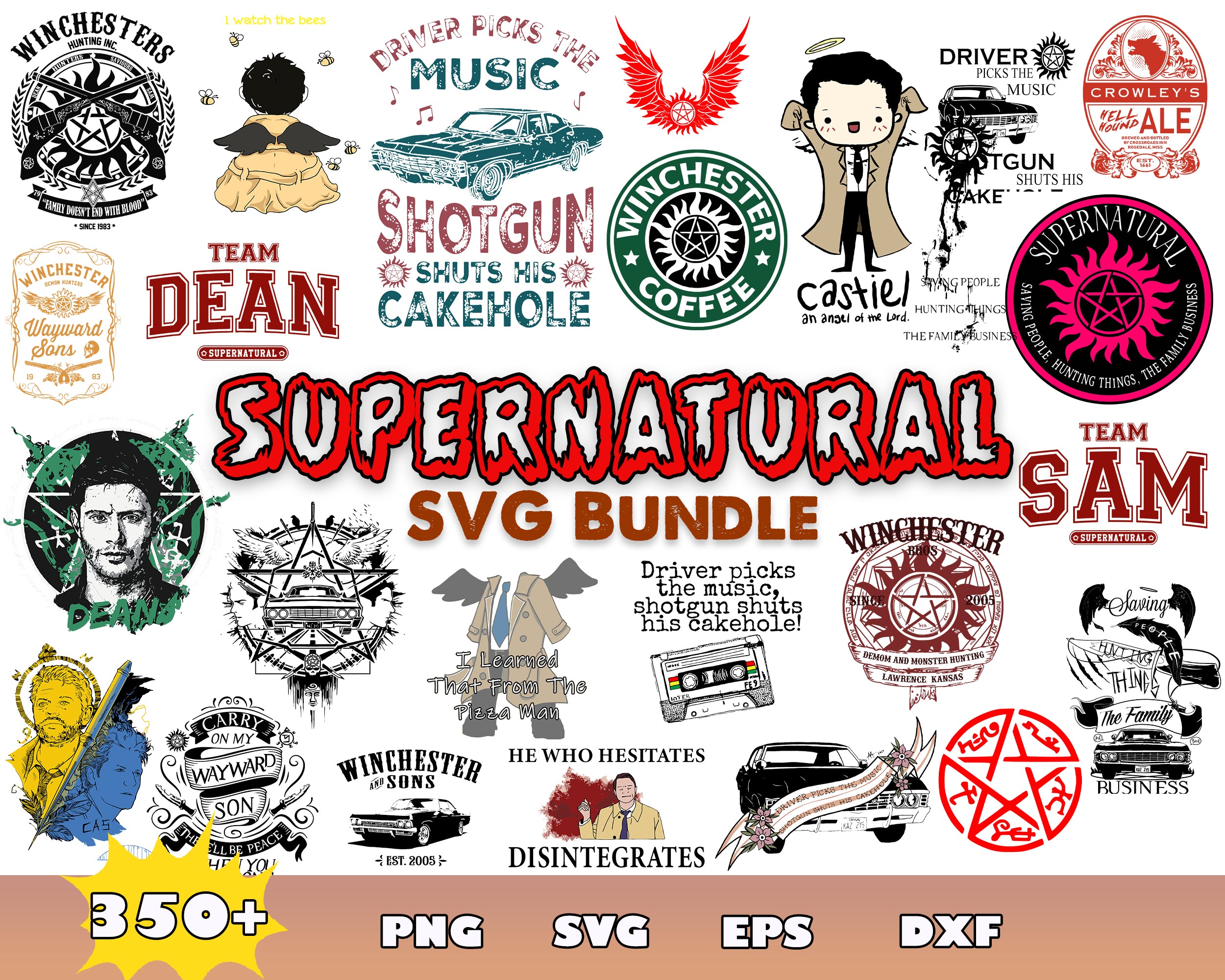 Supernatural Svg bundle - Digital download