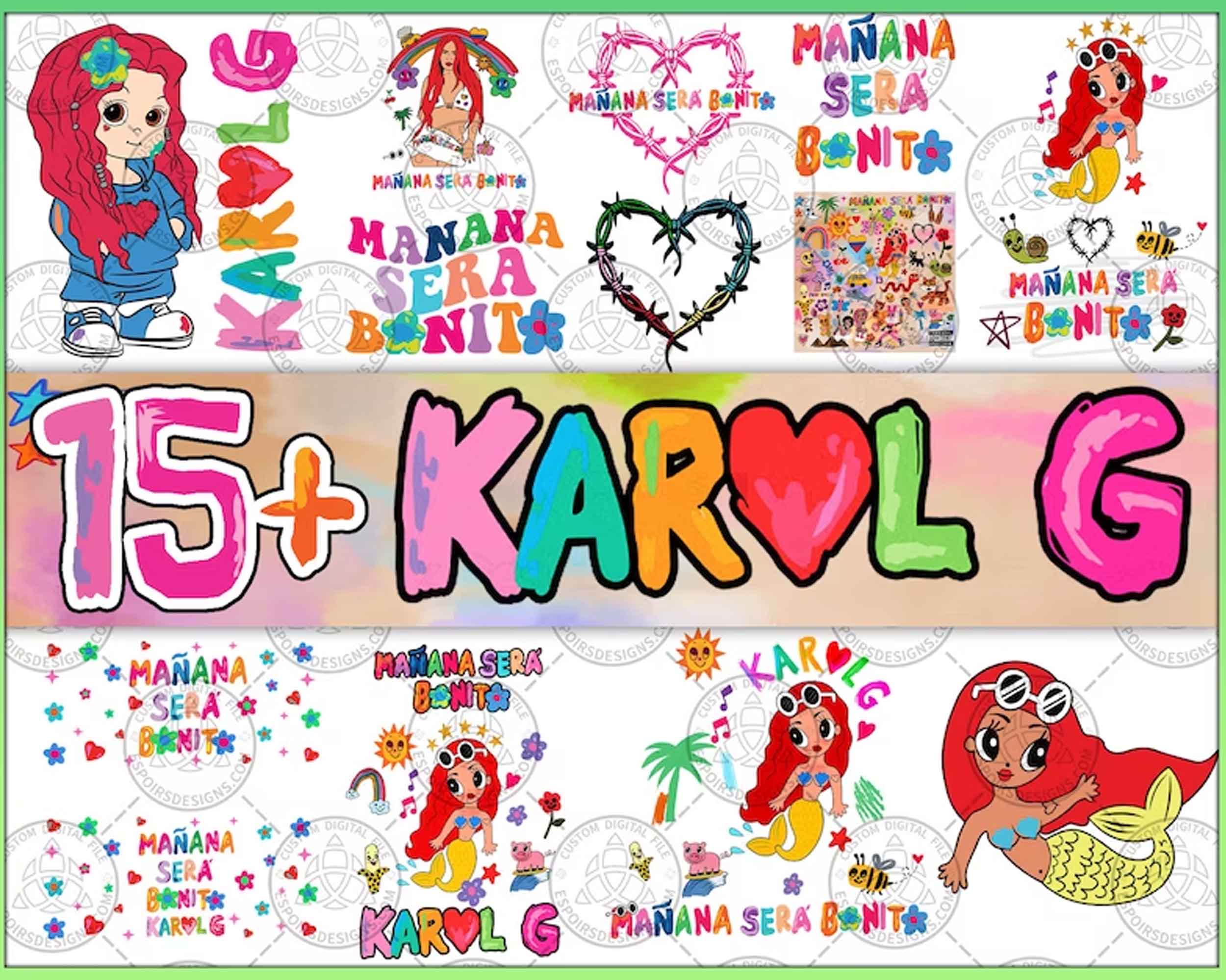 15 Karol G Glass Can Wrap PNG, Manana Sera Bonito, Karol G tumbler, Karol G New Album, Digital Download