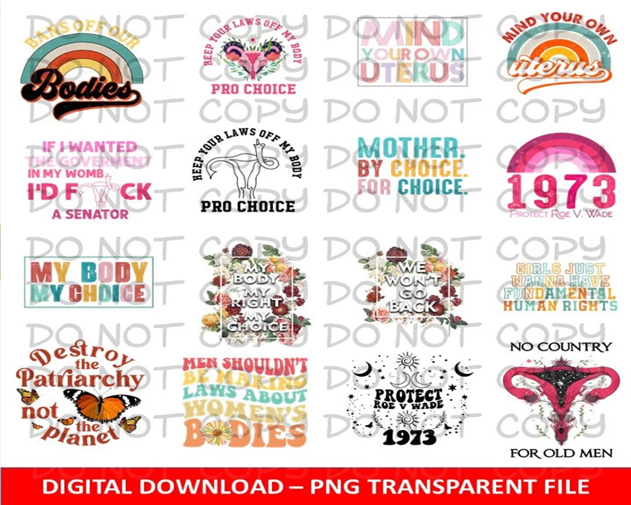 Pro Choice PNG Bundle - Digital download 2
