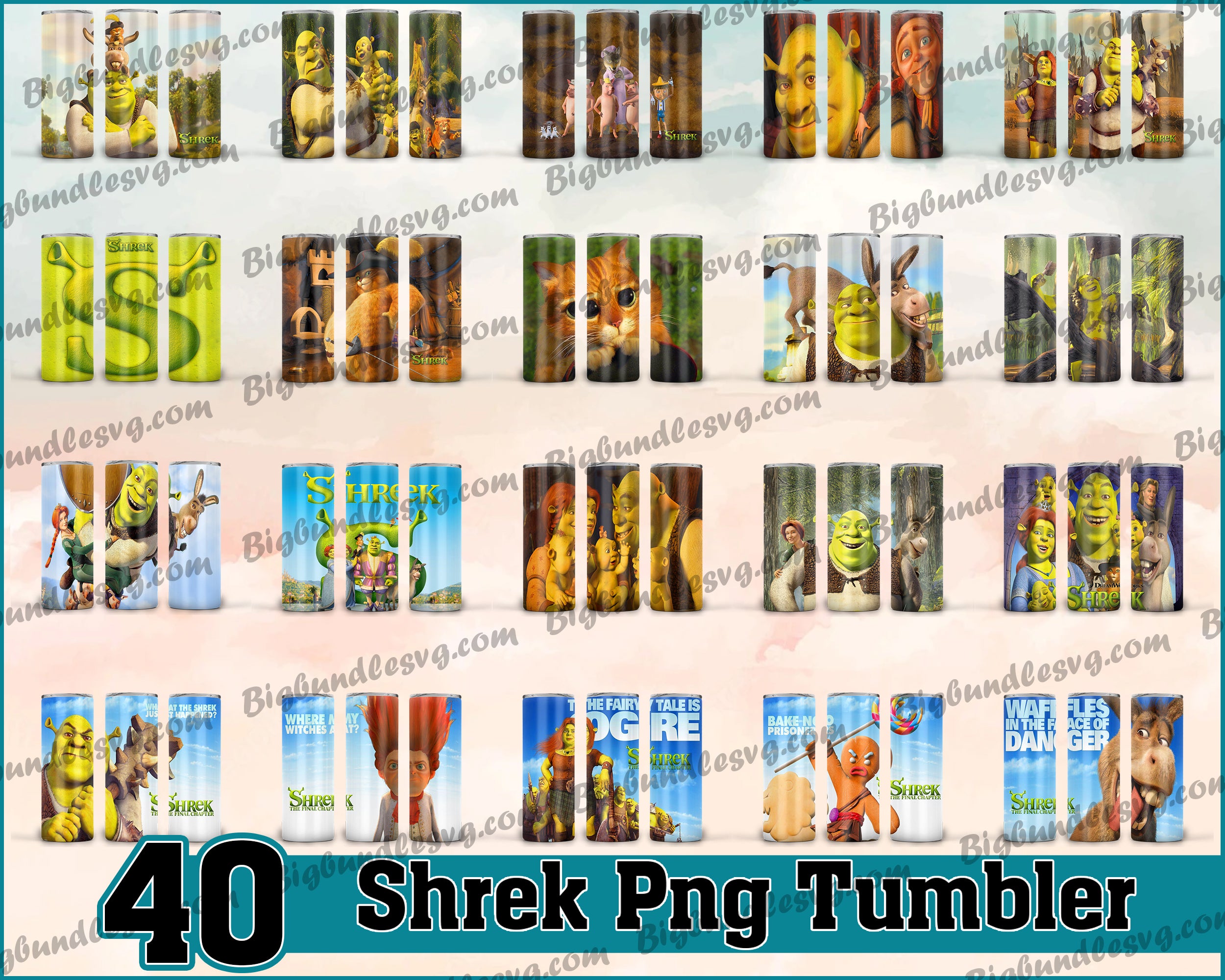 Shrek1 Tumbler - Shrek1 PNG - Tumbler design - Digital download