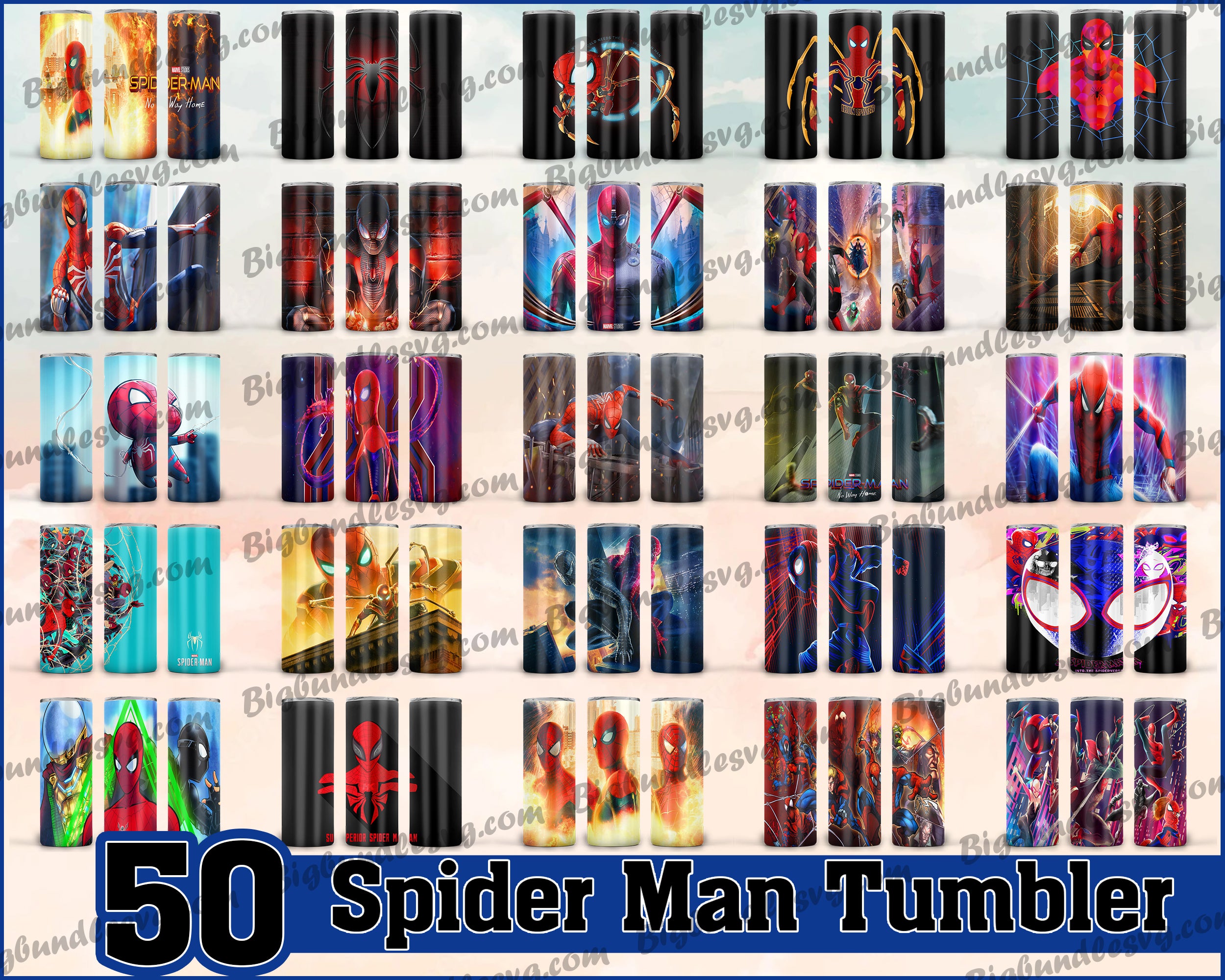 Spider Man Tumbler - Spider Man PNG - Tumbler design - Digital download