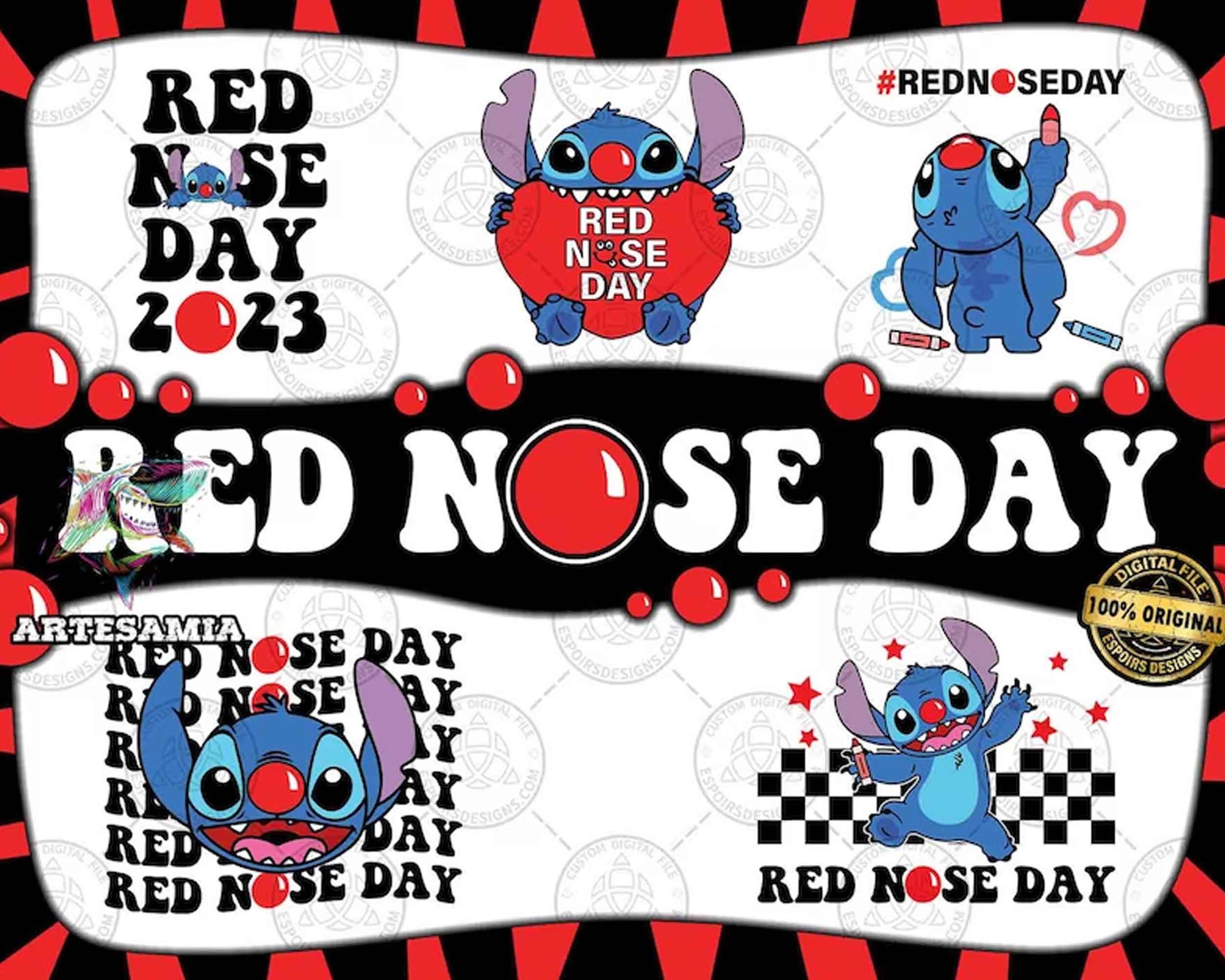 Red Nose Day Stitch - cut file - digital download - SVG