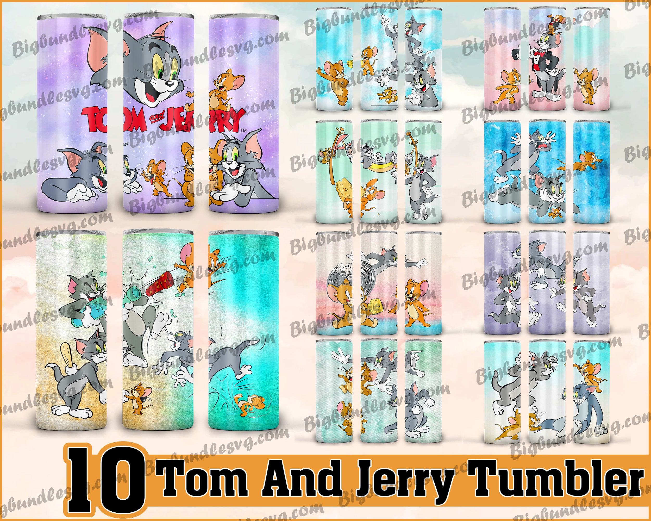Tom & Jerry Tumbler - Tom & Jerry PNG - Tumbler design - Digital download