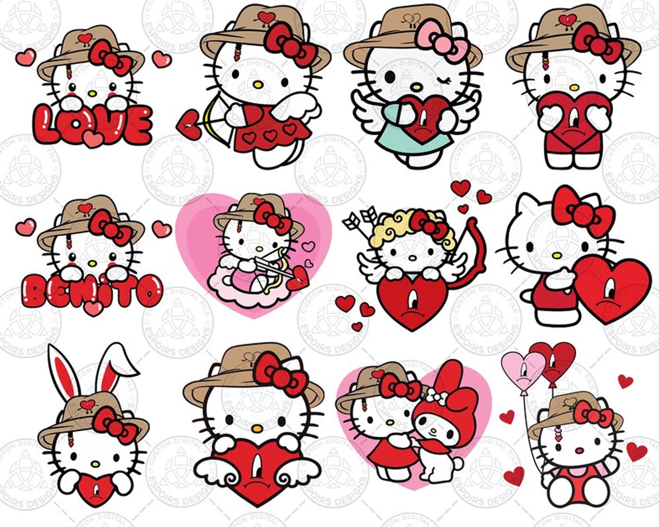 25+ Benito Is My Valentine Svg, Un San Valentin Sin Ti, Valentine Hello kitty SVG png eps dxf, Cut File, Digital Download