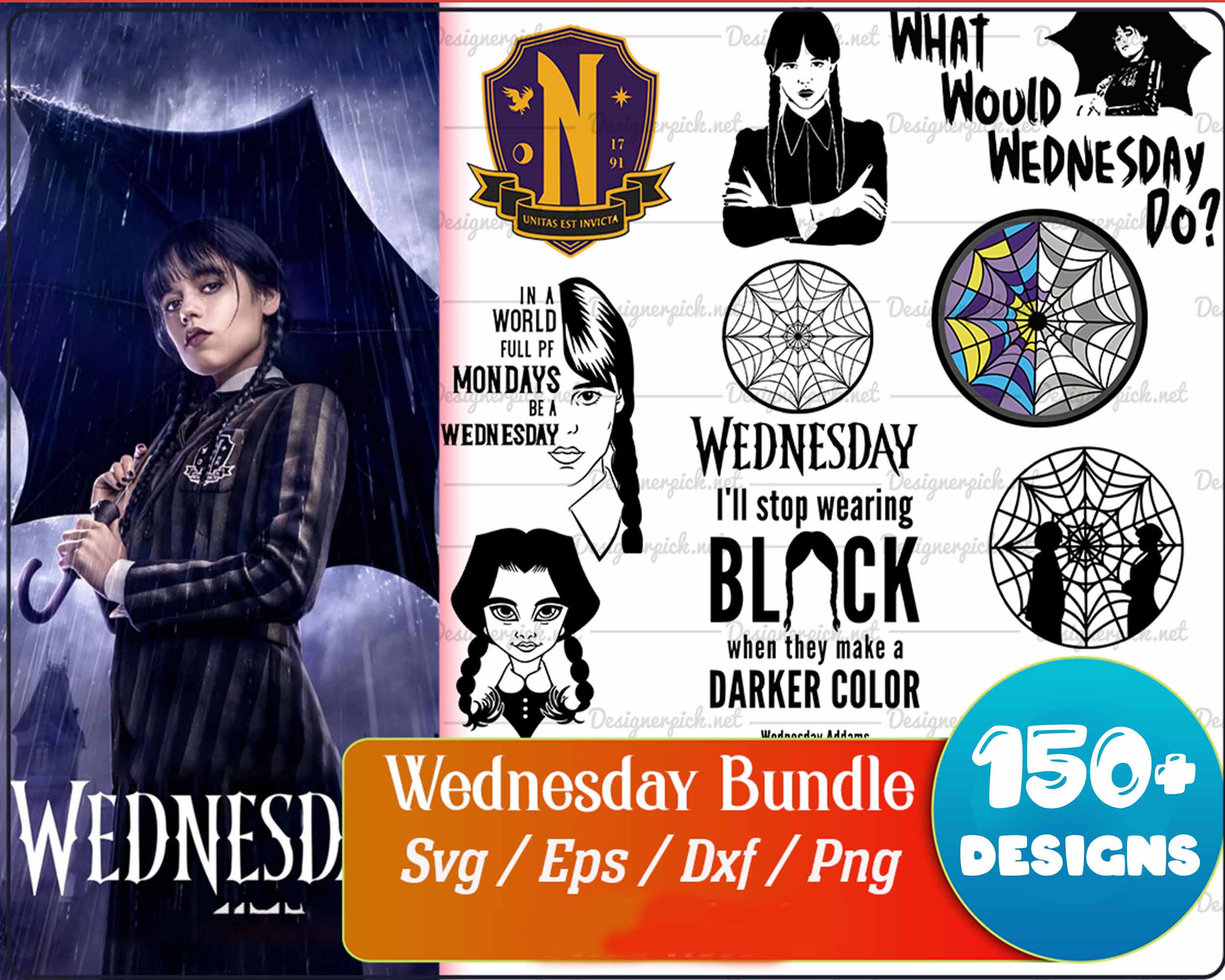 150 Wednesday Addams svg, Addams Family svg file, Netflix series bundle, Wednesday svg png eps dxf