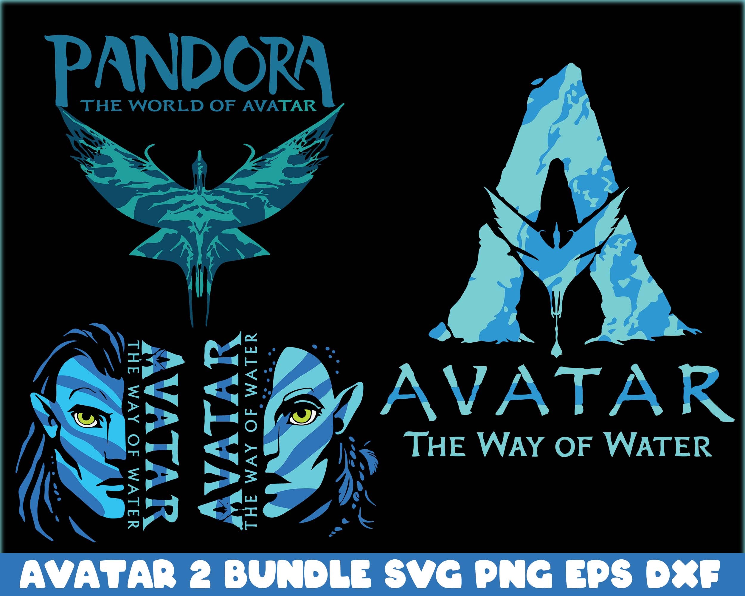 Avatar The Way of Water bundle, Avatar 2 SVG, png, eps, dxf, Digital download