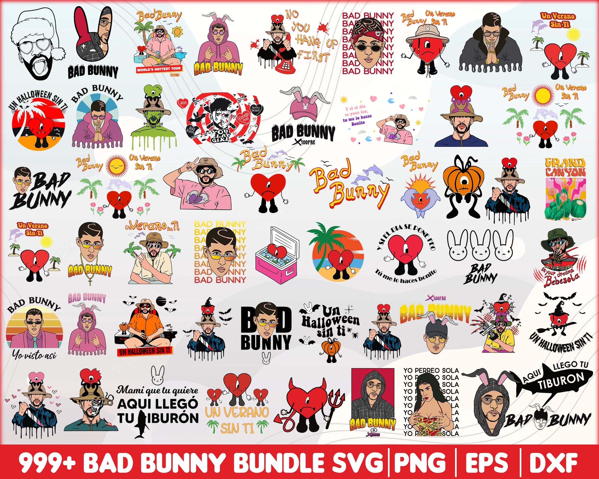 Ultimate Bad Bunny SVG, Bad Bunny svg, png, eps, dxf, Digital download.