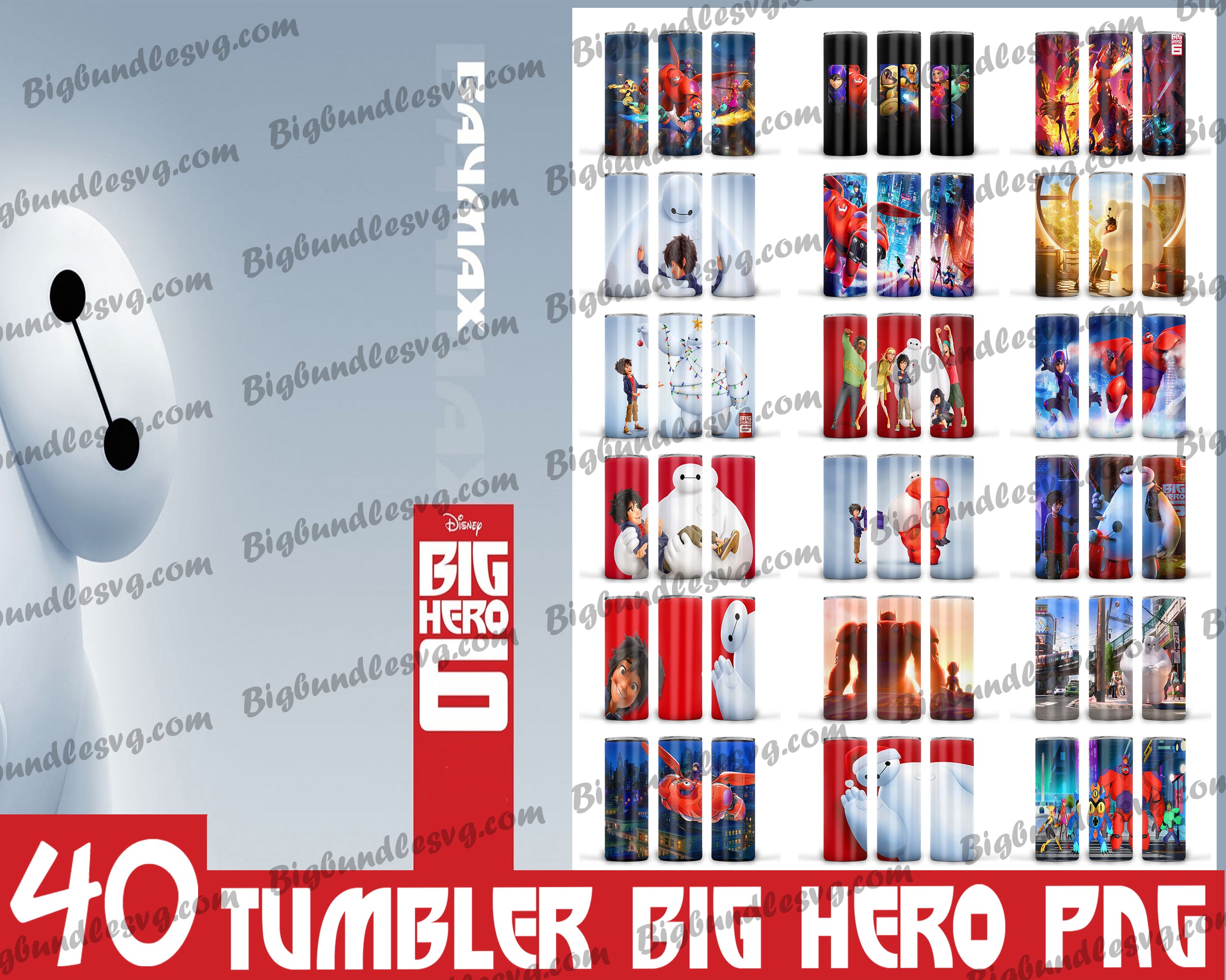 Big Hero Tumbler - Big Hero 6 PNG - Tumbler design - Digital download