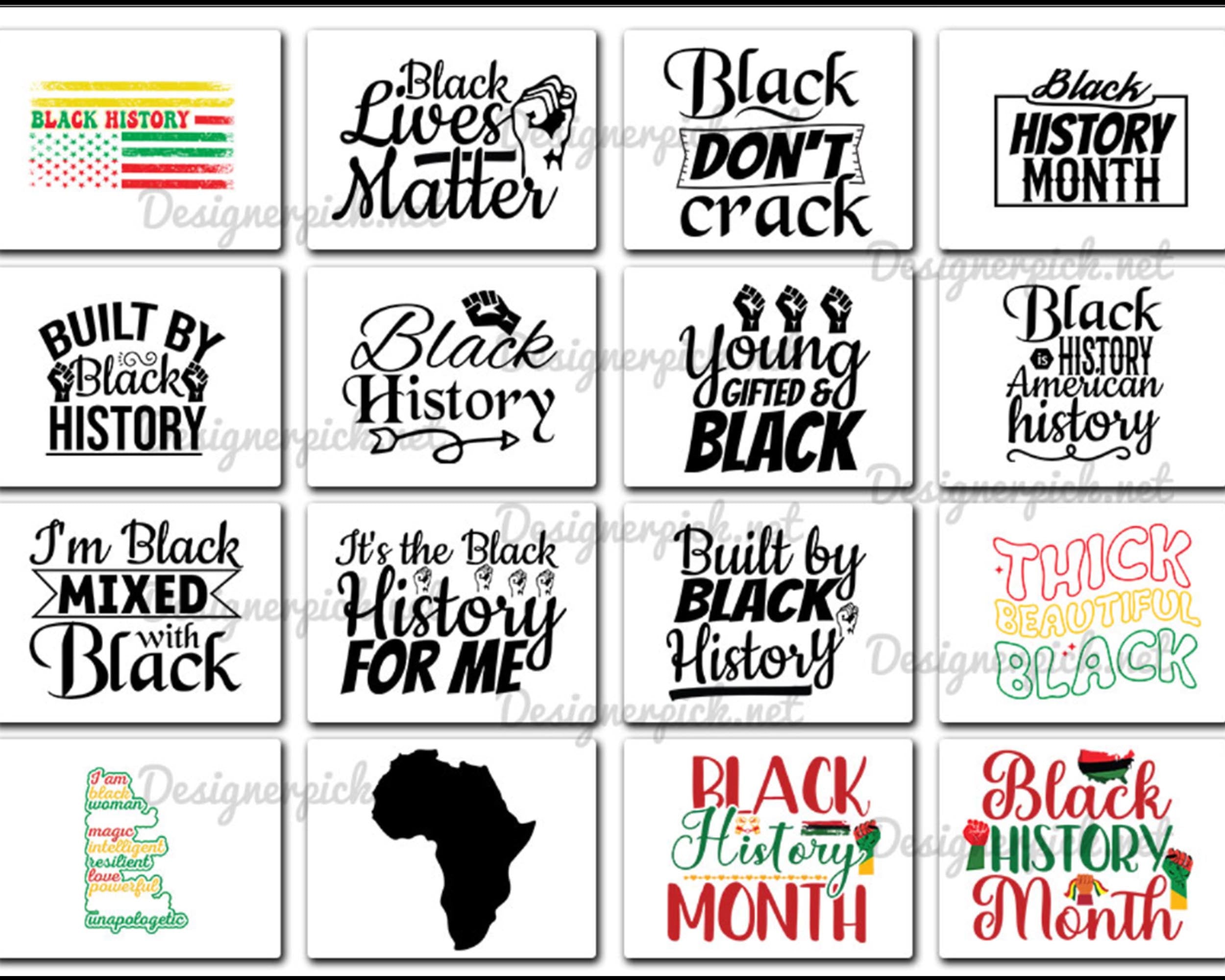 55 Black History Month Svg, Black Leaders Svg, BLM Svg, African American, Melanin Svg, Black Queen Svg