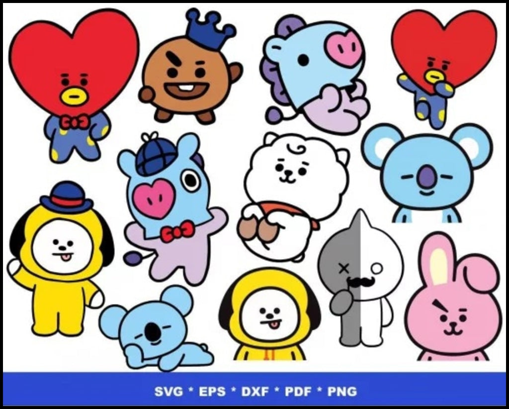 Pack of free Kpop stickers (SVG, PNG)