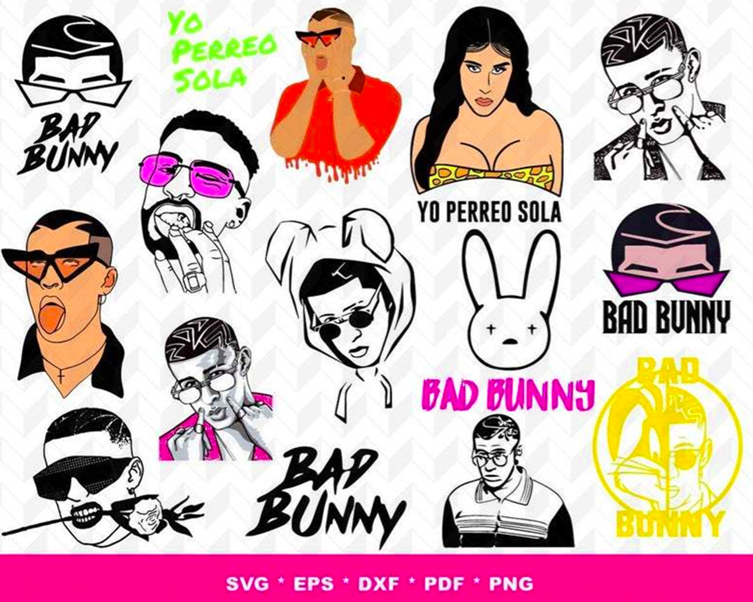 450+ Bad Bunny SVG,Bundle bad bunny svg, digital download