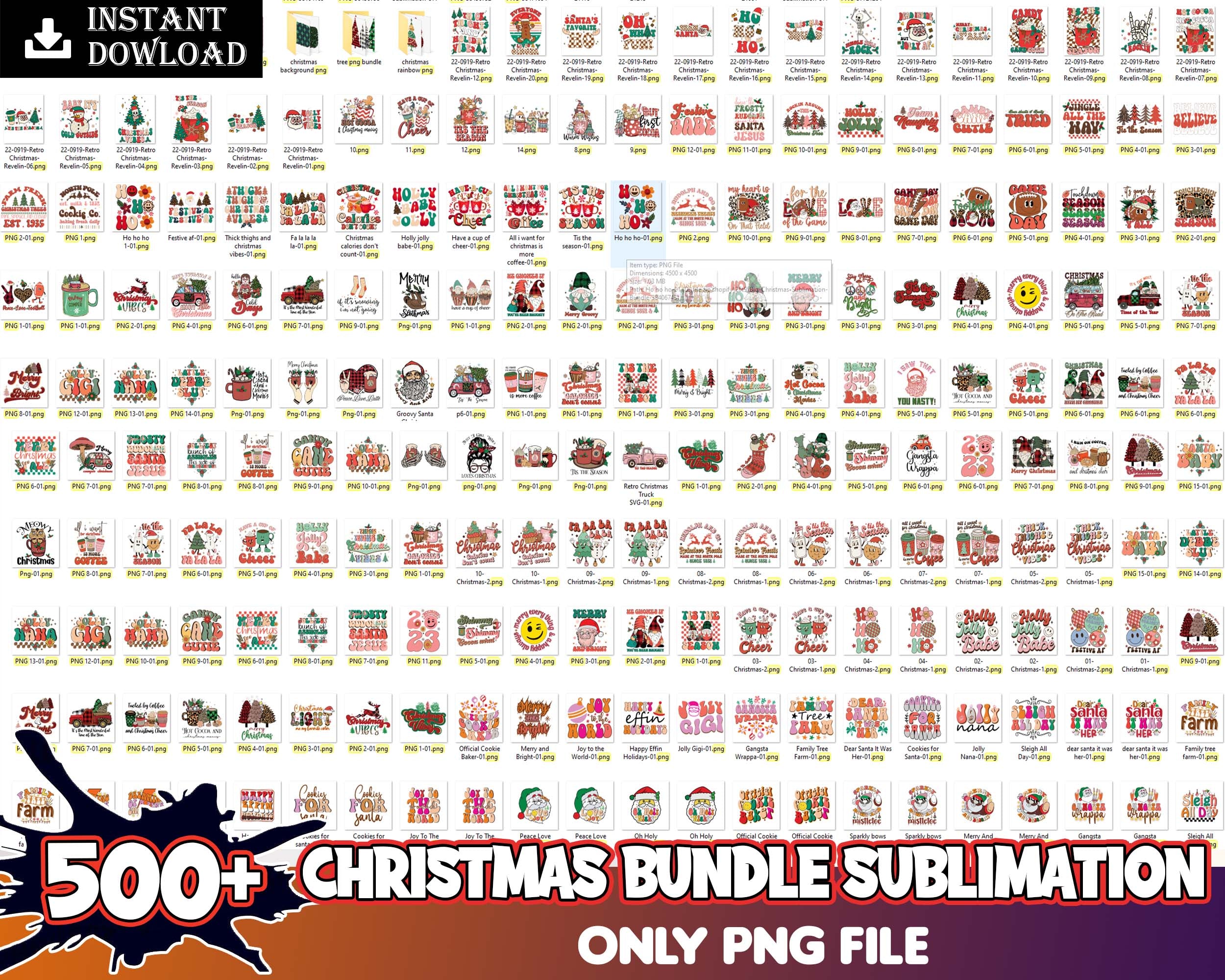 500+ Christmas bundle sublimation, Christmas png, Xmas PNG files, Winter png, Christmas Sign png,, Cut File, Cricut, Silhouette