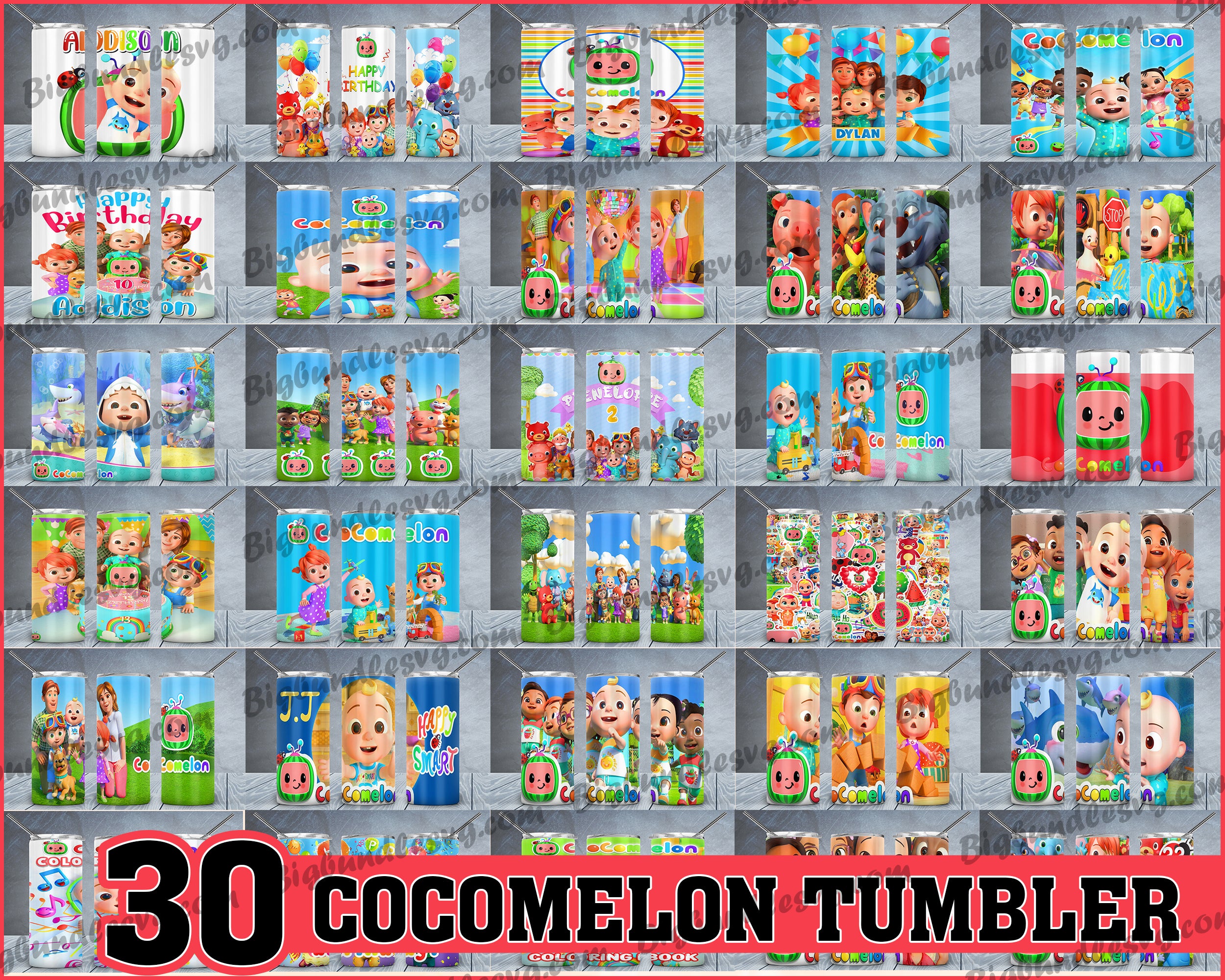 Cocomelon Tumbler - Cocomelon PNG - Tumbler design - Digital download