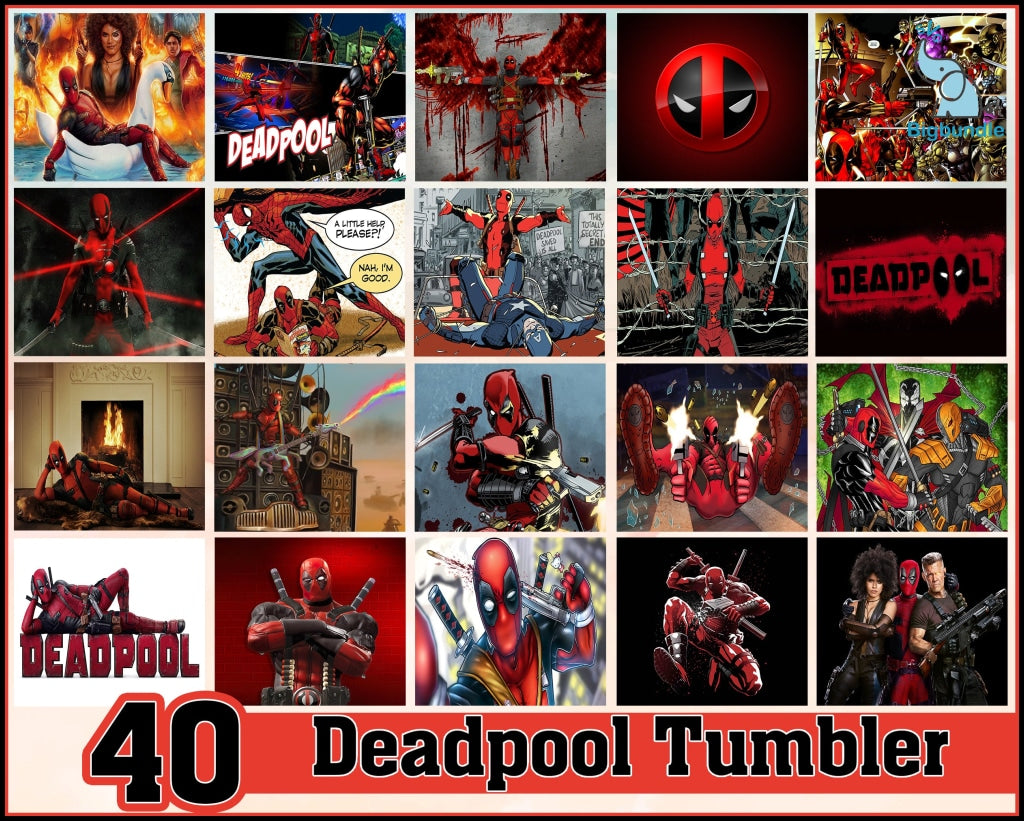 Deadpool Tumbler - Deadpool PNG - Tumbler design - Digital download