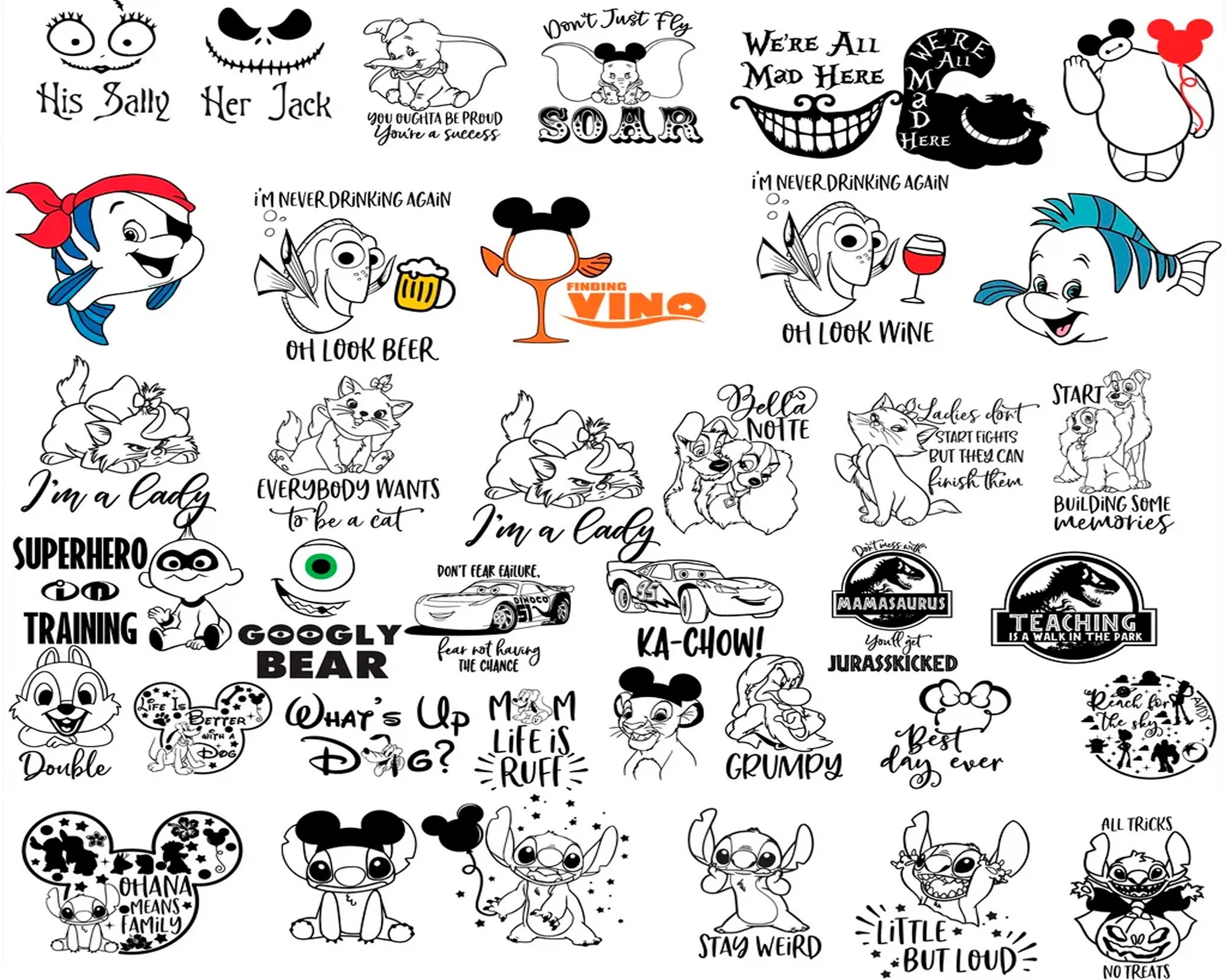 6000+ Disney Bundle svg, Fun Disney bundle, Disney svg bundle, Big bundle SVG and for cricut files, Clipart Svg