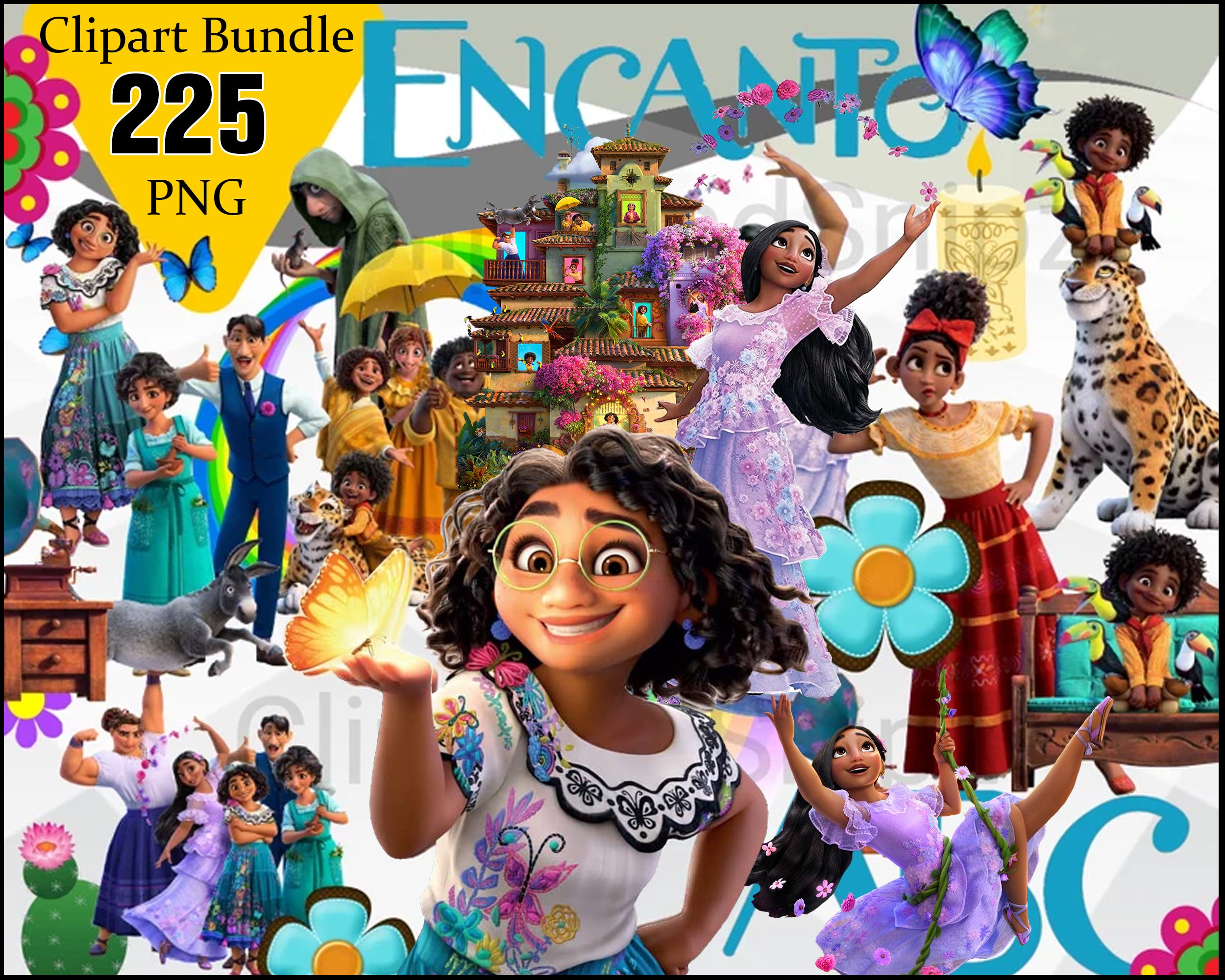 Encanto Clipart PNG Bundle -  Dgital download