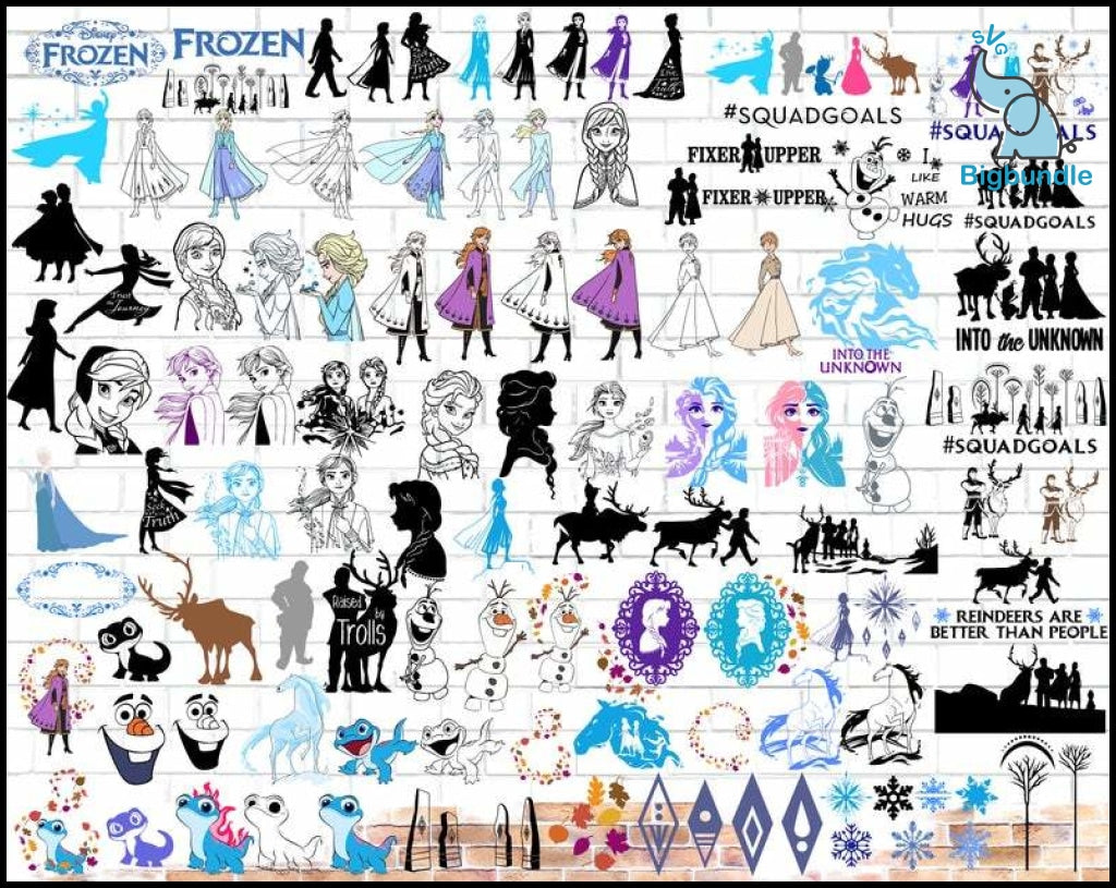 Frozen Svg 705 Files Bundle Svg For Cricut Rozen Font Disney Princess