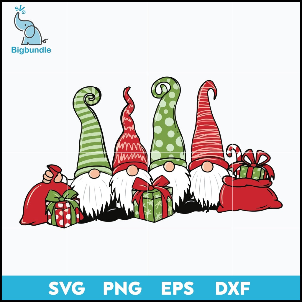 Gnome christmas svg, Christmas svg, png, dxf, eps digital file