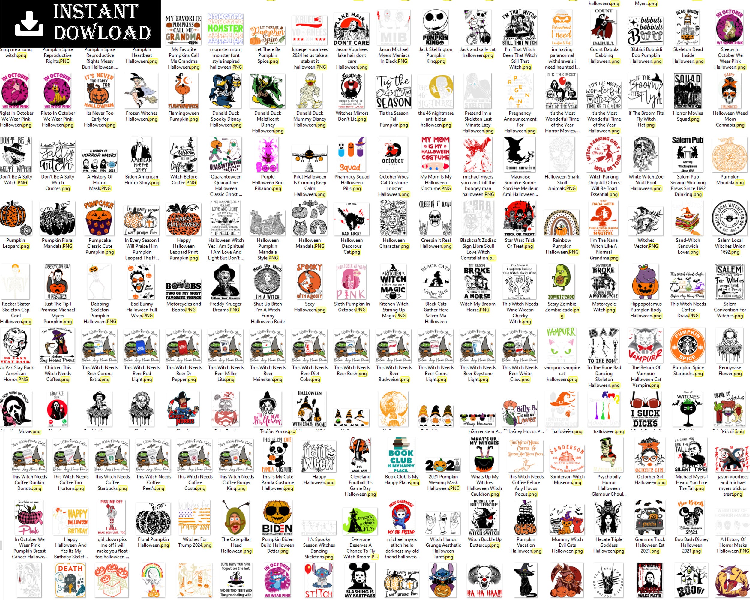 2400+ Halloween svg files for cricut, Halloween designs bundle in 4 formats, Digital files