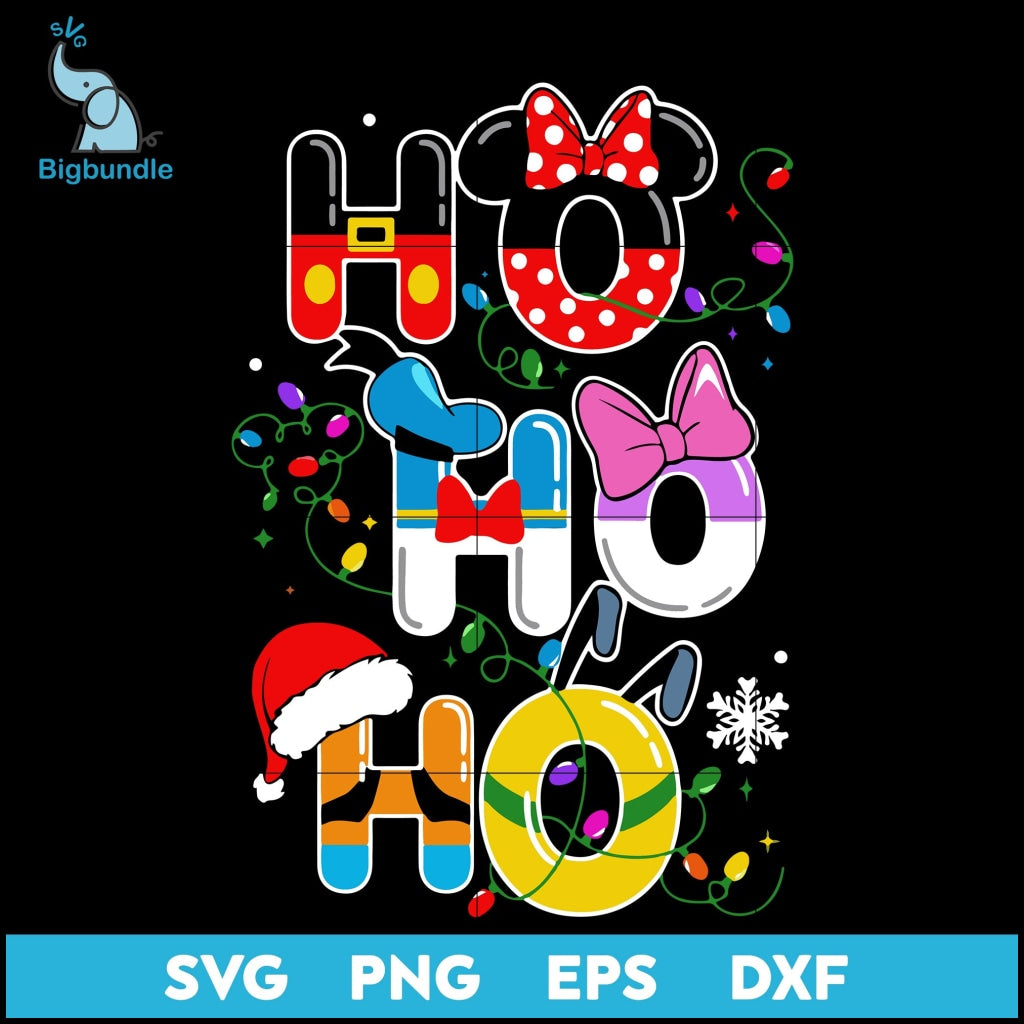 Ho ho ho disney christmas svg, Christmas svg, png, dxf, eps digital file