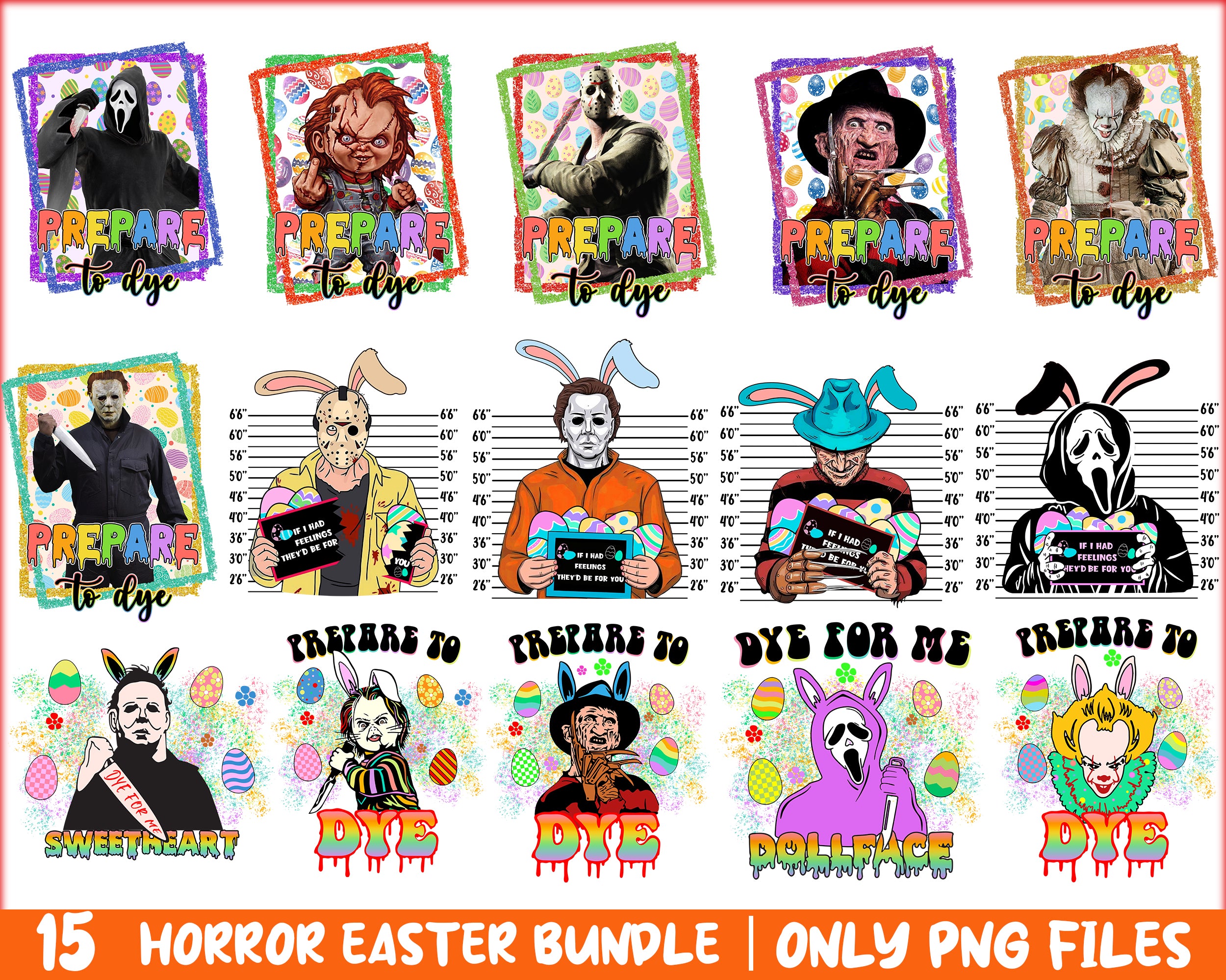 Easter horror png, Retro Easter sublimation png, hanging with my peeps, chillin with my peeps, Easter vibes