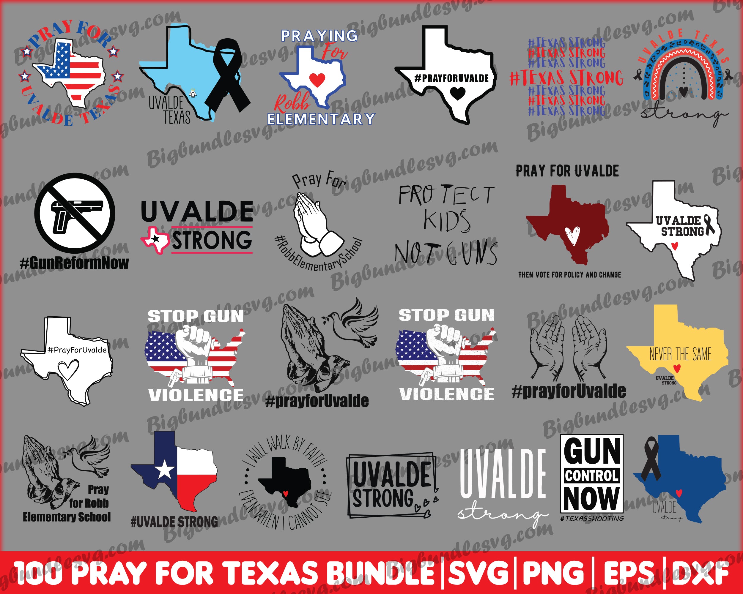 Pray For Texas bundle svg, Pray For Uvalde Svg, Texas Png Sublimation