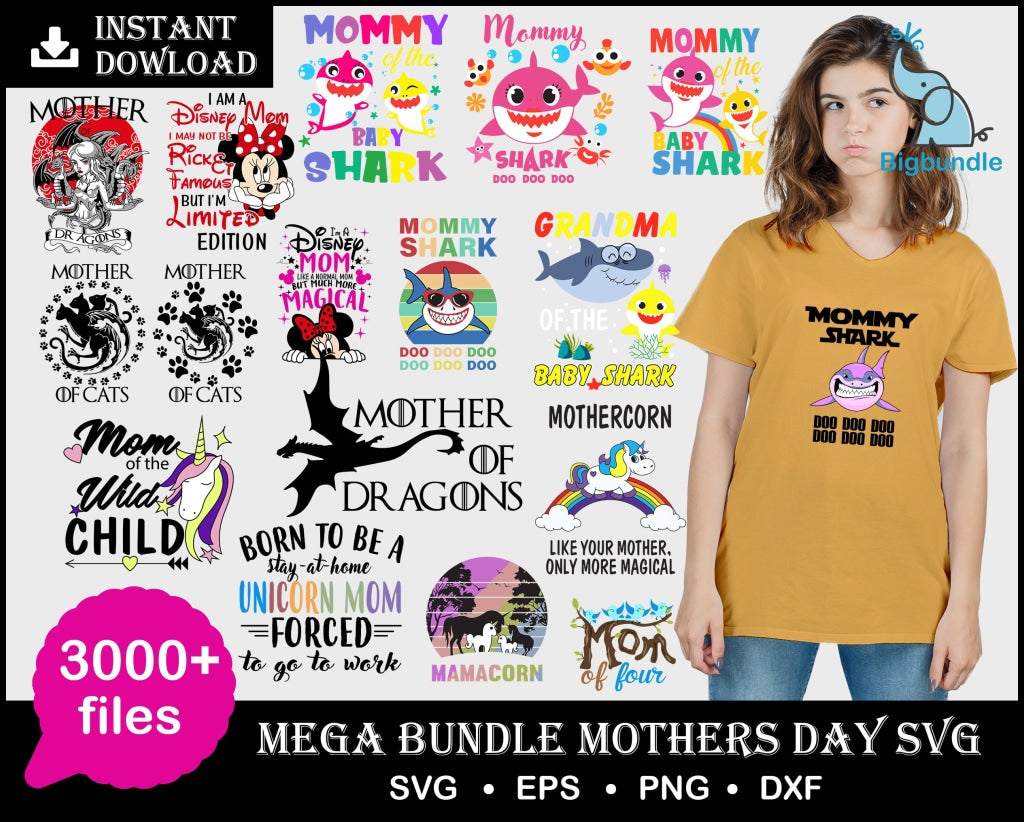 Mothers Day Svg Bundle Mom Gifts For Commercial Use