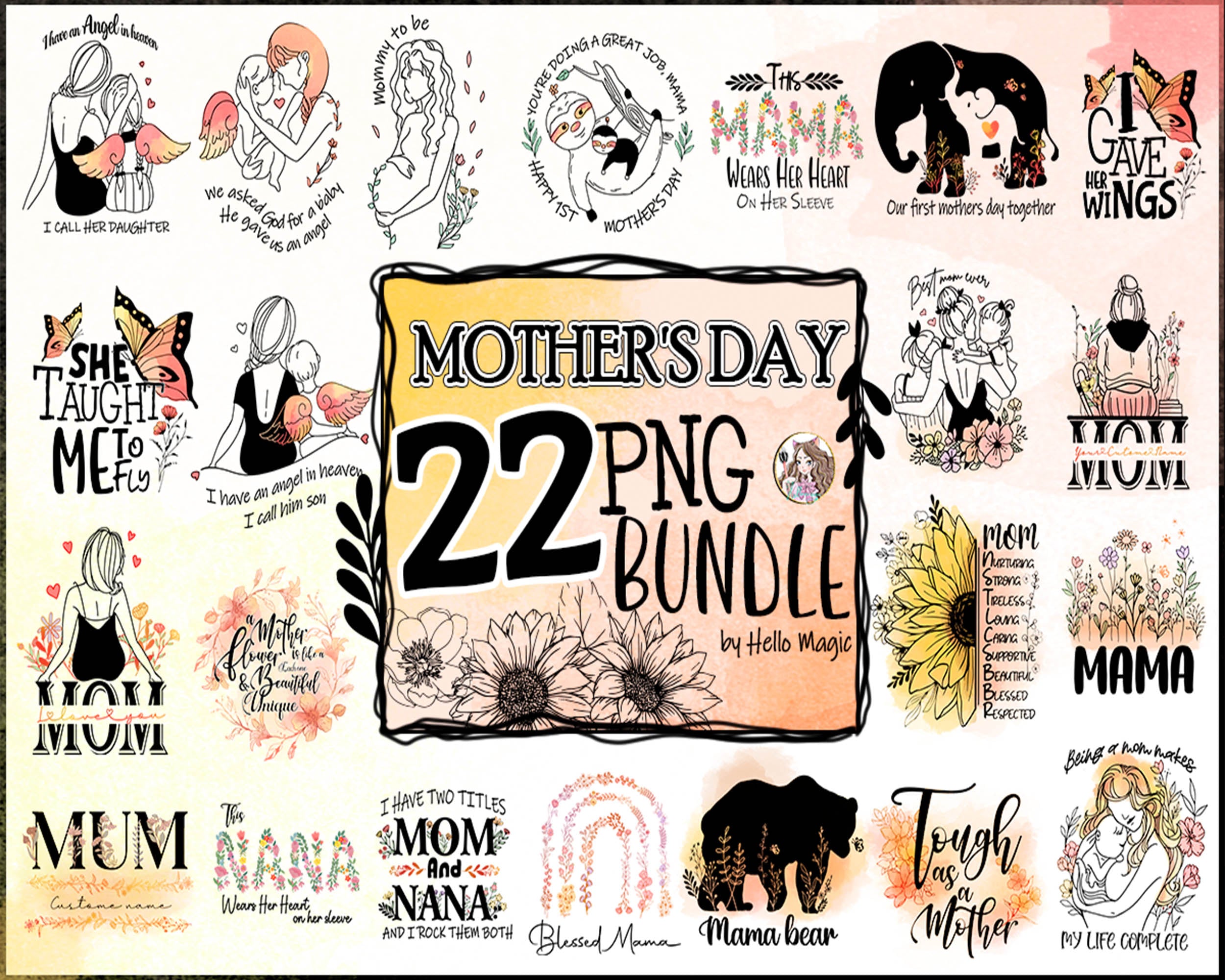 22 Mom PNG, Mother's Day Png, Mom Life Png, Girl Mum Png, Mama Png, Mama Sublimation