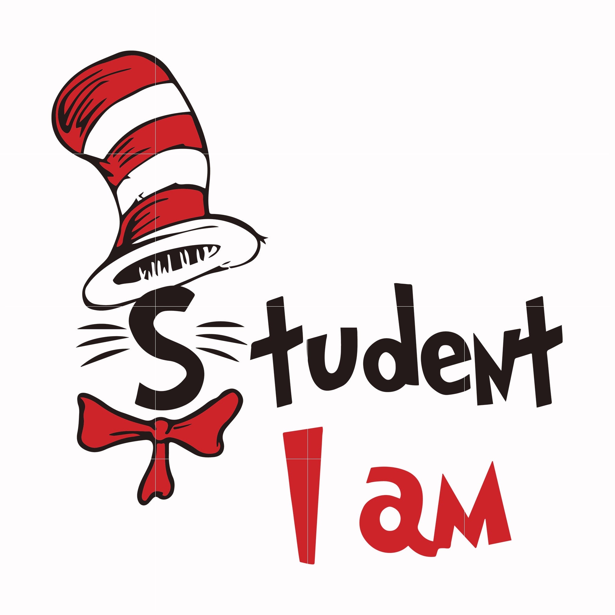 Student I am svg, png, dxf, eps file