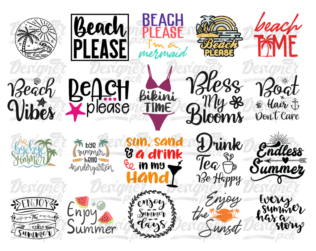 Summer Beach Bundle SVG - Digital download