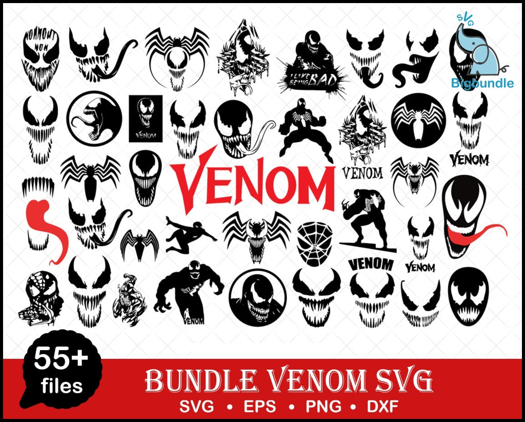 Venom svg bundle, Venom svg, png, dxf, Venom svg files for cricut, Venom svg clipar, Venom silhouette