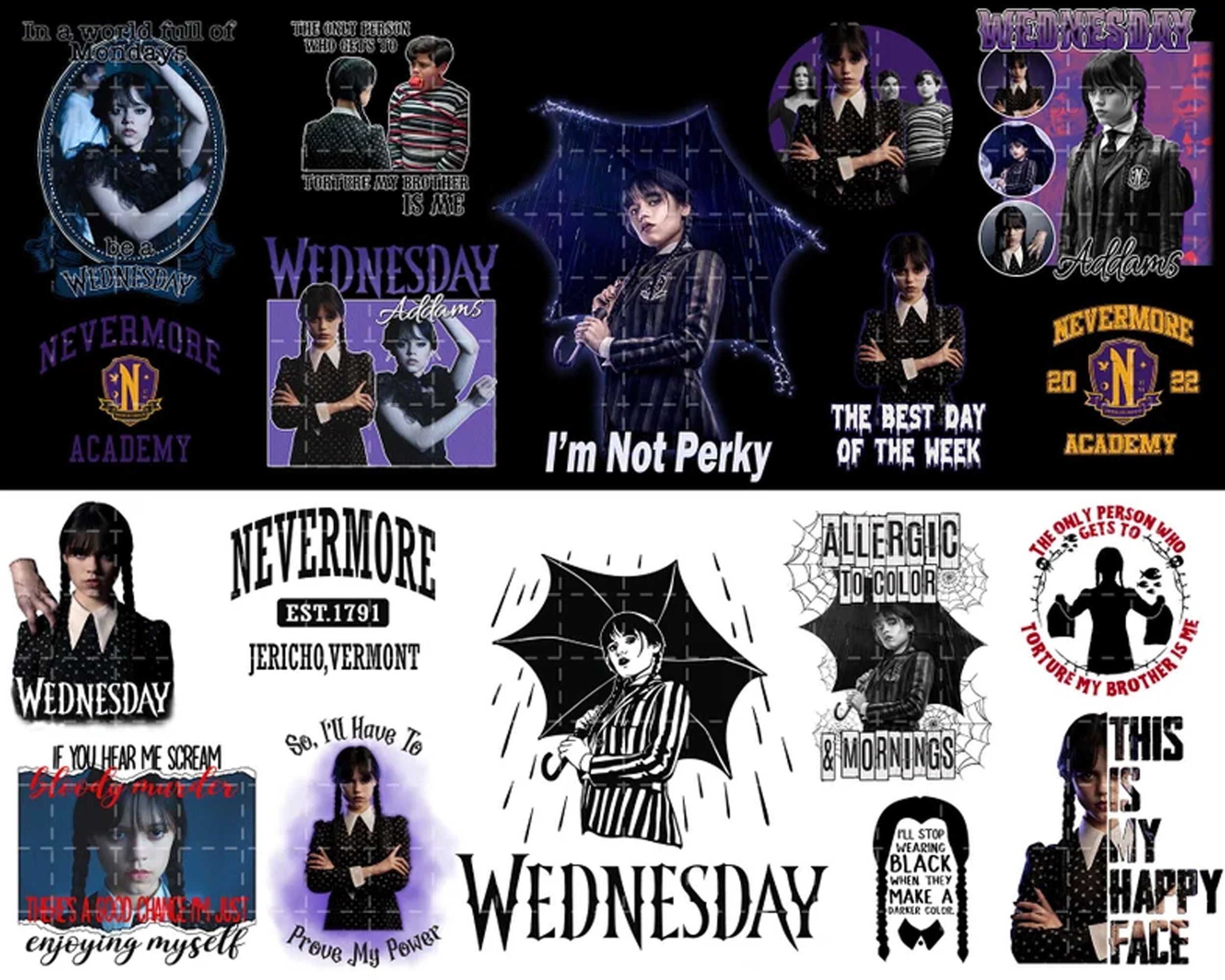 25+ Wednesday Addams PNG, Addams Family png file, Netflix series bundle, Wednesday bundle