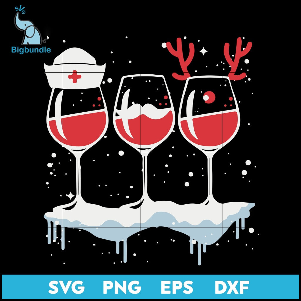 Wine Nurse Christmas svg, Christmas svg, png, dxf, eps digital file