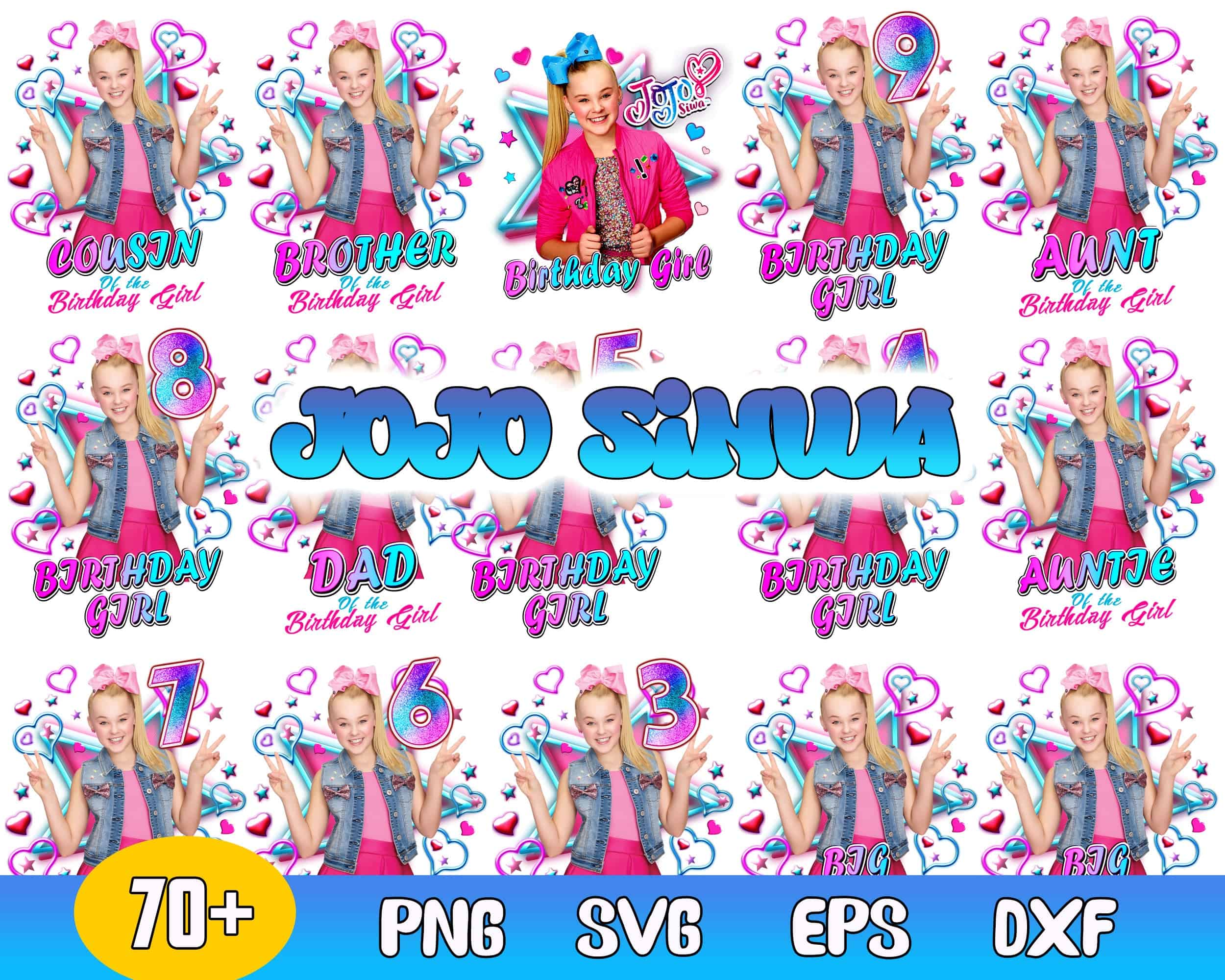 35 Jojo Siwa Bundle Svg, Png, Jojo Siwa Svg, Files For Cricut, Jojo Siwa Svg Clipart, Bundle ...