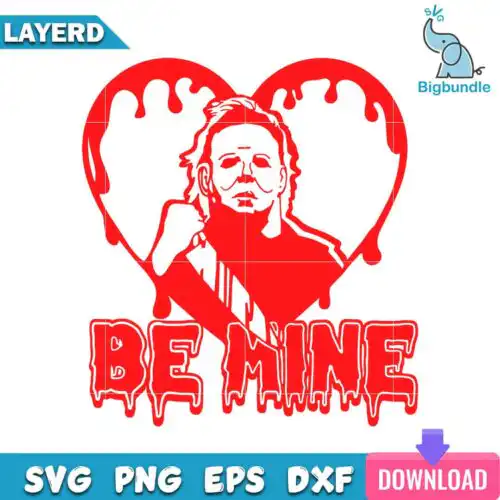 Michael Myers Be Mine Horror Valentines Day Svg, Halloween Svg, SG22062307