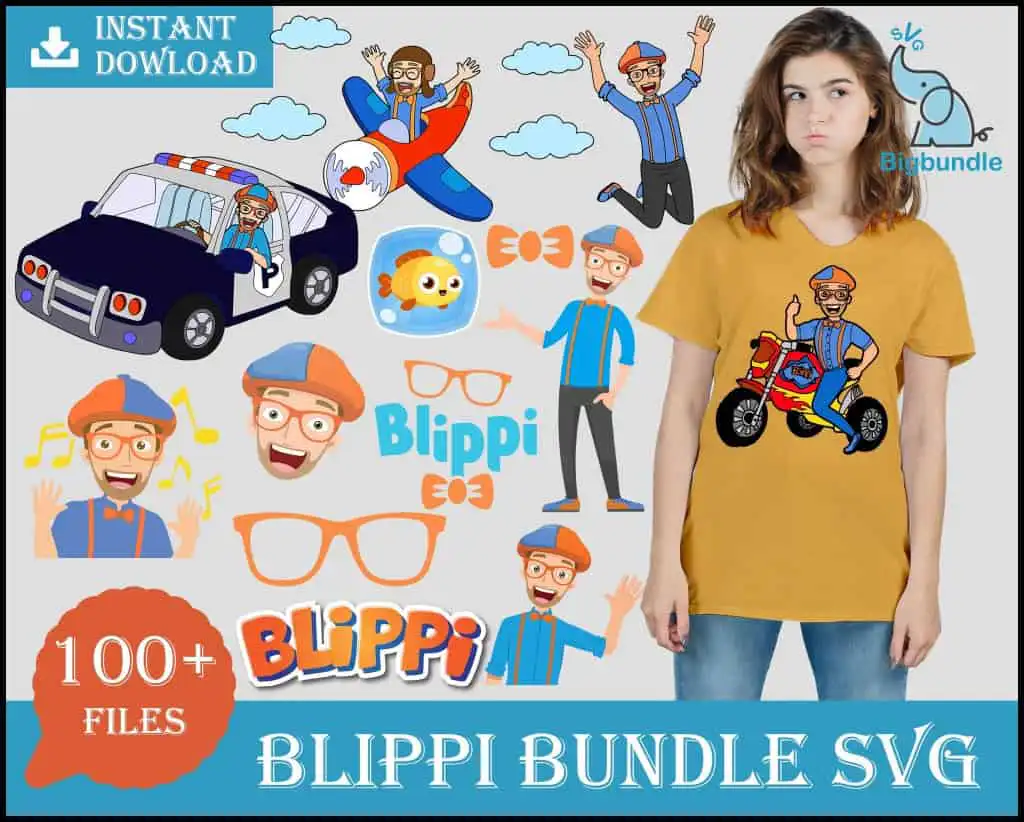 100+ Blippi bundle svg, eps, png, dxf