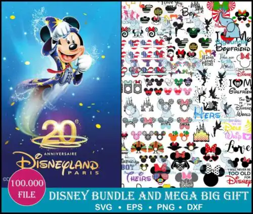 100k+ Mega bundle Disney designs, Fun Disney bundle, Disney svg bundle, Big bundle SVG and for cricut files, Clipart Svg