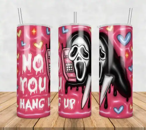 Ghostface Horror Inflated 3D Tumbler Wrap Png, SG100723104