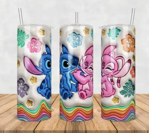 108.jpg Stitch and Angel Inflated 3D Tumbler Wrap Png, SG100723108