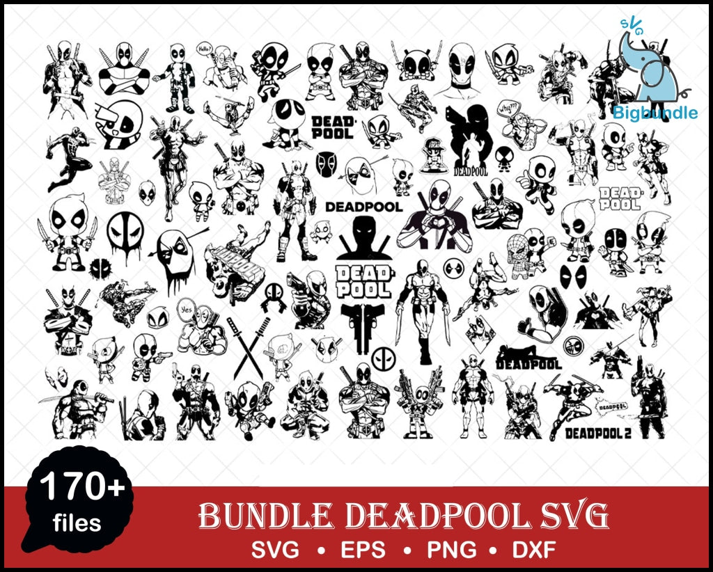 170+ Deadpool svg bundle, Superhero svg, Marvel svg