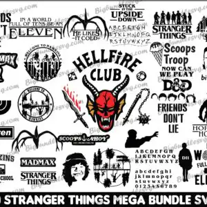 120okstrangerthing4.jpg Stranger Things fan art collage with Hellfire Club demon head and Hawkins quotes