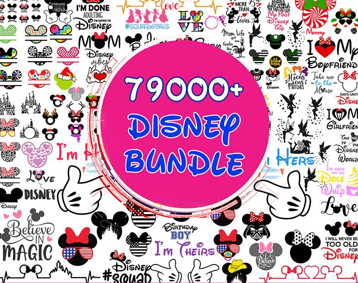 79k+ Disney designs, Fun Disney bundle, Disney svg bundle, Big bundle SVG and for cricut files, Clipart Svg